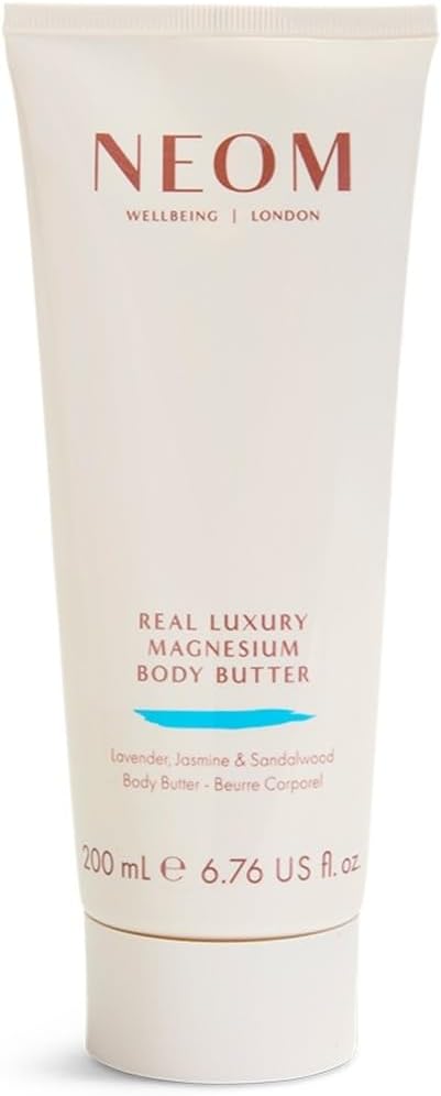 NEOM Real Luxury Magnesium Body Butter, 200ml I Lavender, jasmine and sandalwood blended along with 19 other essential oils I Nourish and Soften Skin