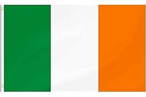 KIBON Ireland Flag, Irish Flag Polyester with Brass Grommets, 3x5 Foot (90 X 150cm)