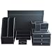 Produktbild Leder Bürobedarf Geschäftsausstattung Set Ablagetisch Aktenschrank Pad Stifthalter Mauspad (Color : Black)