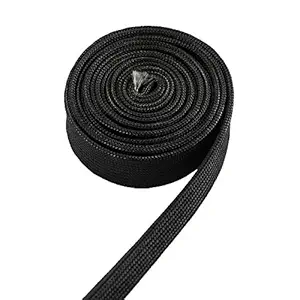 SUPERFASTRACING 5 Feet Heat Sleeve Fiberglass Adjustable Heat Shield Sleeve Black 5FT X 13MM(1/2