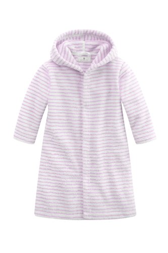 Bellybutton Unisex Baby Bathrobe with Snap Buttons Bathrobe, Multicoloured - Mehrfarbig (white/rose striped ), 12 - 18 Months
