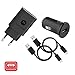Price comparison product image Motorola Original- TurboPower 18W Wall Charger, TurboPower 18W Car Charger with 2 SKN6461A 1m Micro USB cables in retail box Authentication Label and User Guide