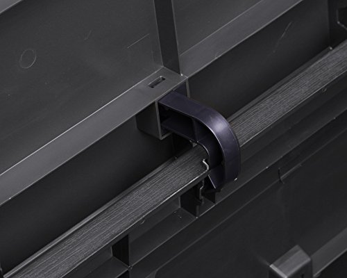 Kissenbox Auflagenbox Gartentruhe Terrassenbox Madera in Holzoptik anthrazit rollbar - 8