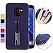 Produktbild COOVY® Cover für Samsung Galaxy A8 SM-A530 / SM-A530N / SM-A530F/DS (Model 2018) Bumper Case, Doppelschicht aus Plastik + TPU-Silikon mit Halteschlaufe, Standfunktion | Farbe blau