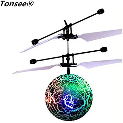 Tonsee Flying RC Ball Infrared Induction Mini Flashing Light Remote Toys for Kids Over 8 Years Old (C)