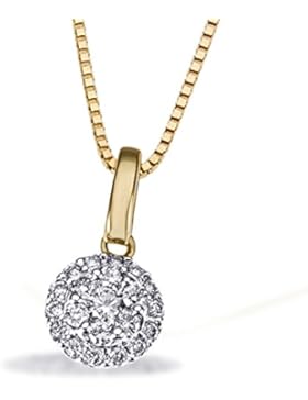 Goldmaid Damen-Halskette 585 Gelbgold 21 Diamanten 0,25ct Kettenanhänger Brillanten Schmuck Diamantkette