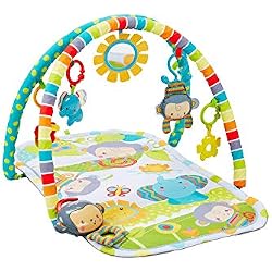 Fisher-Price Gimnasio Musical Monitos Divertidos, manta de juego para bebé (Mattel CLJ42)