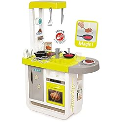 Smoby - 310908 - Cuisine Cherry - Jeu d'Imitation - Module Electronique + 25 Accessoires - Pile Incluse - Vert