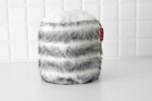 LIVING CONCEPT LUXURY LUSH &amp; SOFT LEMUR FAUX FUR BEAN BAG POUF 45 CM x 45 CM