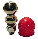  timtina - Bola de Enganche de Remolque con Funda, Color Rojo