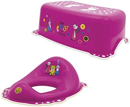 Maltex Baby Toilet Training Seat and Step Stool Set, Pink, Little Bear and Friends