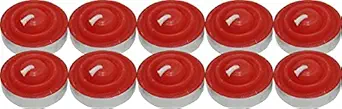 Navrang Aroma Tea Light Candles (Made in India) Set of 10, Pure Wax, Smokeless Candles, Set of 10, Long Burning Candle, Candle for Home Decor, Birthday Candle (Red Color)