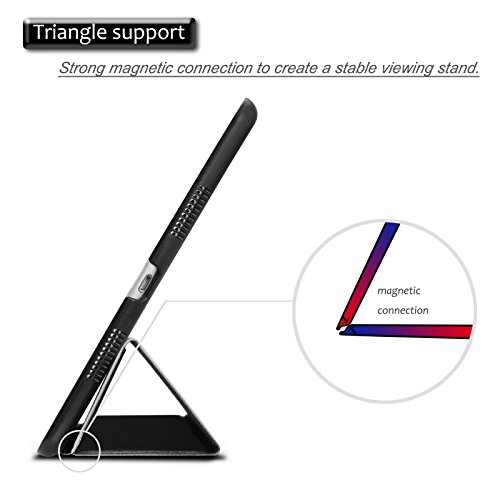 iPad Pro 10,5 Hülle, Infiland Ultra Smart Slim Lightweight Schutzhülle Cover für Apple Neu iPad Pro 10,5″ Display 2017(mit Auto Schlaf / Wach Funktion)(Schwarz) - 6