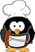 Produktbild 8,3 x 12,1 cm Chef Grillen Pinguin Bumper Aufkleber Aufkleber Fenster Aufkleber