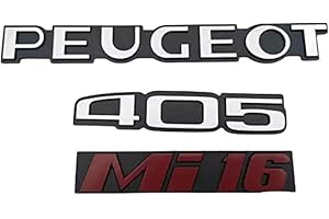YOUNGTIMERSCLASSIC Logos Peugeot 405 MI16 rouge pour phase 2