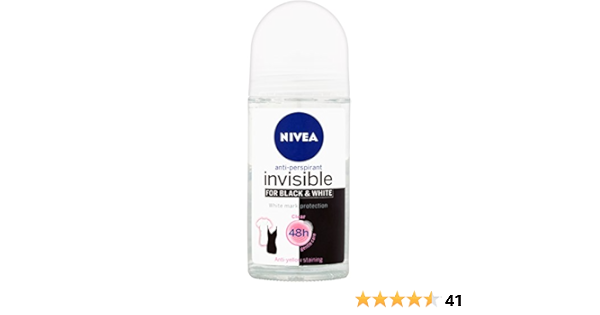 buy nivea 50ml invisible black and white clear roll on anti perspirant deodorant online at low prices in india amazon in
