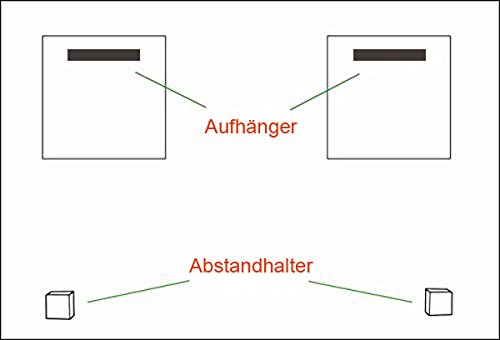 Haftbleche / Spiegelaufhänger SET (+ Abstandhalter) - 5