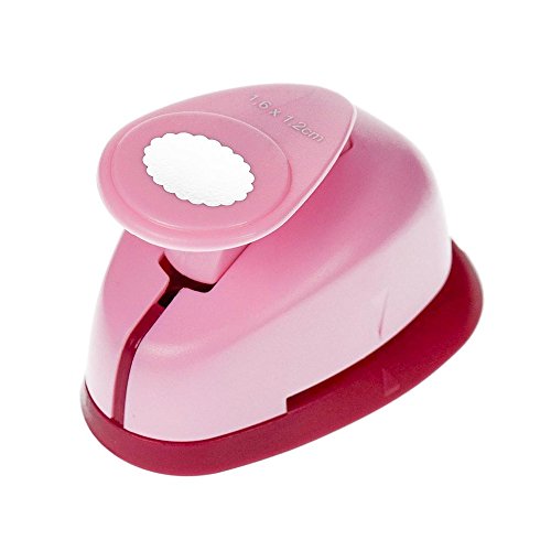 efco 1790032 Stanzer S, Oval gezahnt Motivstanzer, Kern: Metall, Pink, 6 x 4 x 4,5 cm