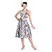 Price comparison product image 50s Dress Hell Bunny Rockabilly Tiki Halterneck Multicoloured Branded Item Flowing Waist Band - XL