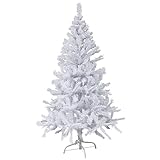 Maße ca. 150 cm 649 Zweige 150 cm hoher Christbaum in weiß Weihnachtsbaum Tannenbaum Kunststoff 150 cm hoch mit Ständer