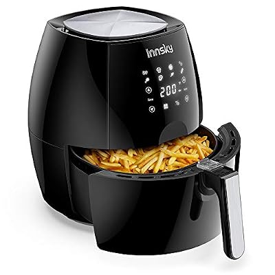 Innsky 5.5L Friteuse électrique sans Huile, friteuse à air Chaude, écran Tactile LCD, Cuisson en Une Touche, Multifonction avec 8 programmes, avec Recette Gratuite