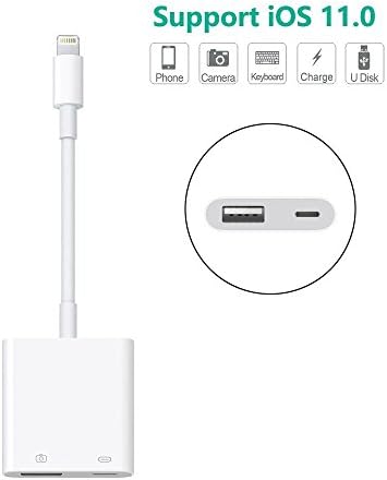 Camera Connection Kit 8 pin Lightning to USB Female Adapter Cable With USB Power Interface Data Sync Charge Cable For iPhone iPad