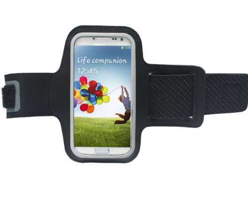 Bestwe Samsung Galaxy S5 Schwarz Neoprene Sports Jogging Armband Tasche Oberarmtasche Schutz Hülle Etui Case (Samsung Galaxy S4) - 5