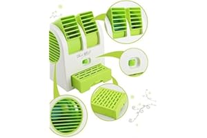 RESAES RESISTANT AND AESTHETIC Leise tragbare Klimaanlage mit Mini USB Klimaanlage Luftbefeuchter Ideal für Zuhause und Arbeit | Erfrischt und aromatisiert | Frische und duftende Luft (Grün)