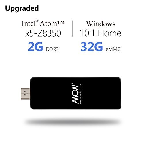 AWOW PC Stick Intel Mini Desktop Computer 32GB ROM 2GB RAM - Including Windows 10 Intel Atom Quad Core Wifi Wlan Bluetooth 4.0 HDMI