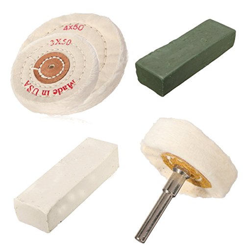 Preisvergleich Produktbild ILS - 5 Stücke Polierscheibe Kit Buffing Polierscheibe Compound Metallpolierwerkzeuge