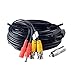 Price comparison product image JOOAN 60 Feet BNC Video Power Cable Security Camera Extension Cable for CCTV Cameras DVR Recorder Surveillance System