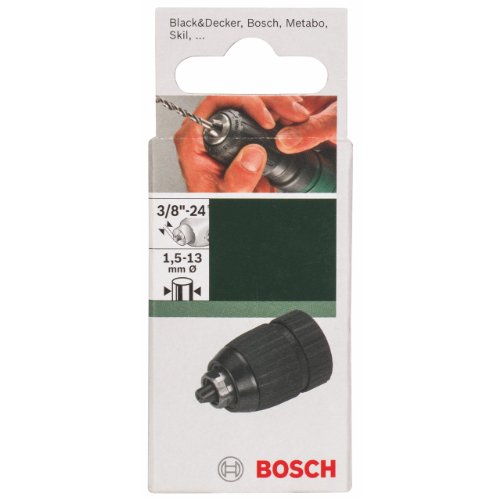 Bosch 2609255707 DIY Schnellspannbohrfutter 1.5-13, 3/8 Zoll-24, r/l (1) - 2