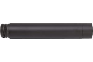 OMABETA Tubo de extensión de ducha, brazo de extensión de ducha de acero inoxidable, negro para baño