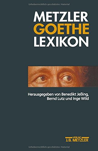 Pdf Metzler Goethe Lexikon Epub Keirkirby