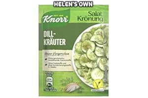 HELEN'S OWN INTERNATIONAL Knorr Dill Herb Salad Dressing / Vinaigrette 10 pcs/ sachets - by Helen's Own - with Full English Instruction Booklet - Knorr Dill Kräuter - Salad dressing sachets