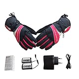 Yunt Gants Chauffants, Gants Thermiques électriques USB Gants Adultes isolés d'hiver imperméables Rechargeables à température constante Rechargeables pour activités de Plein air