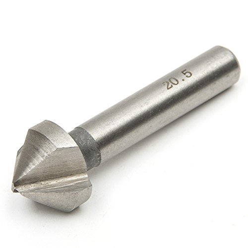 Fortag 6 tlg 90° 3 Flute HSS Kegelsenkersatz Anfassen Versenkbohrer 1/4″ 6-Kanntschaft Senker Senkbohrer Versenker-Bit Kegelsenker Satz - 7