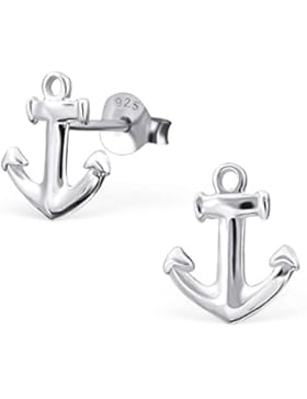 GH1a Anker Ohrstecker 925 Echt Silber Ohrringe Top Geschenkidee Maritim