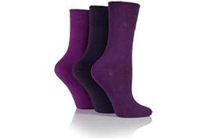 CHAAL® 6 Pairs Women's Diabetic Socks Non-Binding comfortable Womens Socks soft Non-Elastic Socks Oedema friendly Toe cosy feel for Swollen feet Legs Circulatory socks SIZE (4-8) 6 Pairs