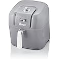 Swan SD10510GRN Retro 6L Manual Air Fryer with Rapid Air Circulation, Adjustable Temperature, 60 Minute Timer, 1800W Retro Grey