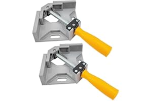QIPUNEKY 2 Stück Winkelspanner, Winkelschraubstock Schweißen, 90° Rechtwinklige Klemme für Holz, Metall und Glas