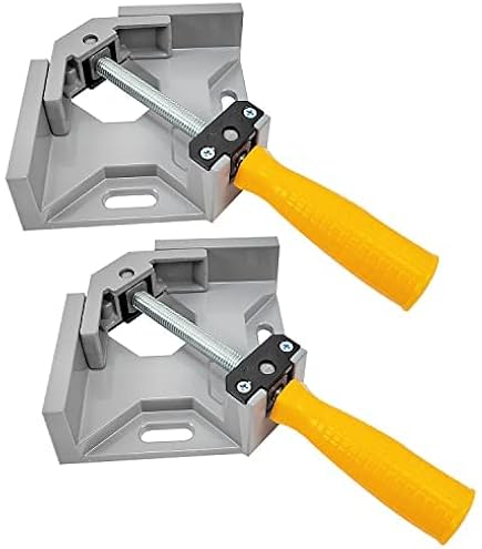 2 stuks hoekspanners, 90 graden roestvrijstalen hoekspanners, met zwenkkaak, enkele handgreep, hoekklem voor houtbewerking, engineering, fotolijsten 2 stuks hoekspanners, 90 graden roestvrijstalen hoekspanners, met zwenkkaak, enkele handgreep, hoekklem voor houtbewerking, engineering, fotolijsten