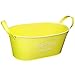 Produktbild 3 Stück _ Design - Blumentöpfe / Pflanzkübel / Pflanzschale - METALL - " Flowers & Garden - gelb zitrone - pastell " - OVAL - 34 cm - MITTEL - mit Henkel - Eimer / Dekotopf - Übertopf STAPELBAR - Pflanztopf - Blech - Blumenschale - Blumenkübel / Metalltopf - z.B: Kräutergarten - Kasten / Topf - Blumen - Balkon - Garten & Terrasse Kräuterinsel - Blumeninsel - zum Stapeln - wie Blumenampel - Blumenkasten - Kübel - Retro & Nostalgie - Pflanze - Dekoration - Tischdeko