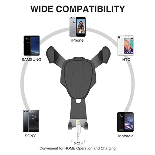 ICOUVA HandyHalterung Auto KFZ Halterung lÃ¼ftung Universal Multi-Winkel Schwerkraft fÃ¼r iPhone 8 / 8 Plus / X / 7 / 7 Plus / 6S, Samsung Note 8 / Galaxy S8 und jedes andere Smartphone