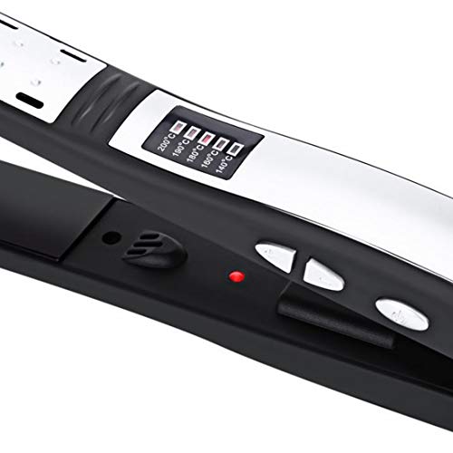 HuaTianMAO Five Files Temperature Control Ceramics Without Hurting The Hair Anion Hair Straightener Straight Hair Hairdressing  Color   Black 