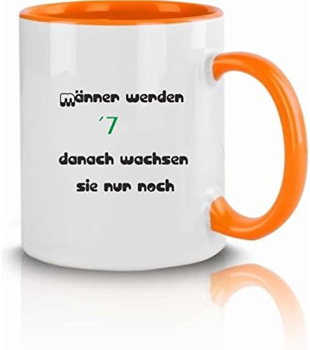 'Mug with German Language Quote "Men are 7... Work Chef Office Birthday Cup of Tea Ceramic Mug