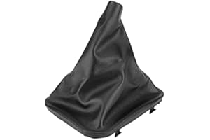 QIILU Gear Gaiter Shift Boot,Black Leather Gear Shift Gaiter Cover Left Hand Driver Car Gear Stick Shift Knob Gaiter Boot Cover for E34 E36 E46 Z3