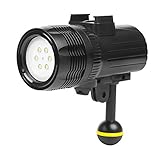 ★ 【Alta resistencia al agua】 60m Impermeable, diseño de sellado especial con nivel IP68 a prueba de agua, disponible bajo el agua máximo de 60 metros. La distancia de iluminación subacuática puede ser de 40 metros.