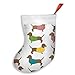 Produktbild ARTOPB Dachshund Dog Cute Wallpaper Christmas Stocking Fireplace Decor with Gift Holder for Party Family Holiday Xmas