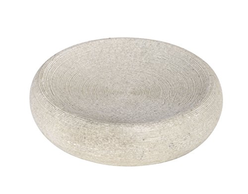 WENKO 21713100 Seifenablage Goa Beige - Seifenschale, Polyresin, 12.8 x 3.1 x 12.8 cm, Beige
